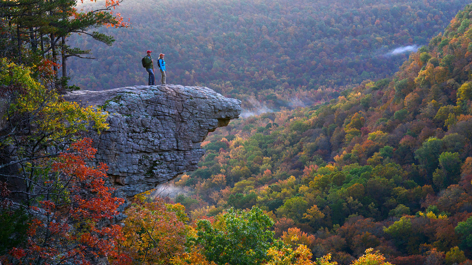 Hawksbill Crag sul Whitaker Point a Kingston, Arkansas