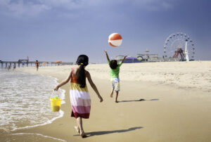 Den Strand in Ocean City, Maryland, genießen
