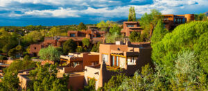 Pueblo buildings in Santa Fe, New Mexico
