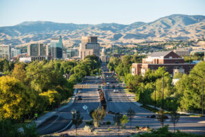 Skyline-Blick in Boise, Idaho. Bildnachweis: Visit Idaho