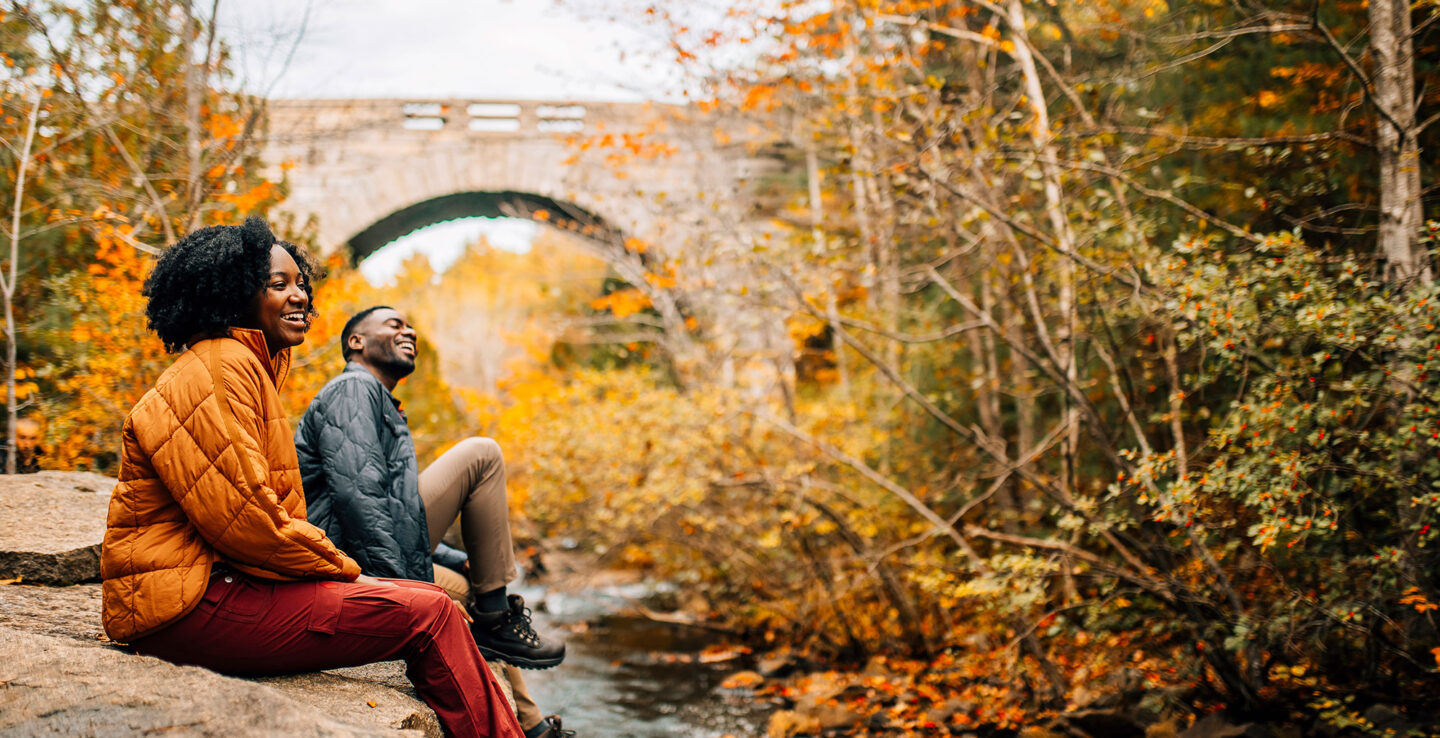 Fogliame autunnale nel Parco Nazionale di Acadia, Maine