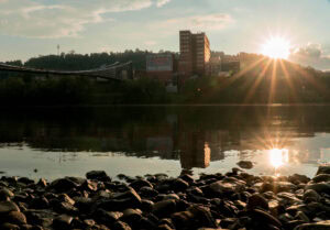 Riverfront view of Wheeling, West Virginia