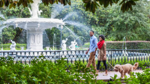 Parc Forsyth à Savannah, en Géorgie