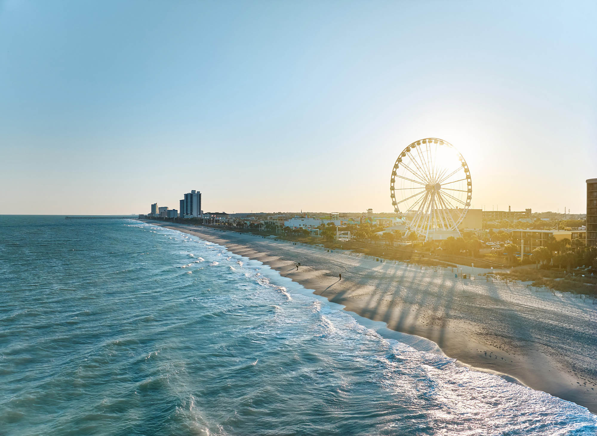 Vista frente al mar de Myrtle Beach, Carolina del Sur