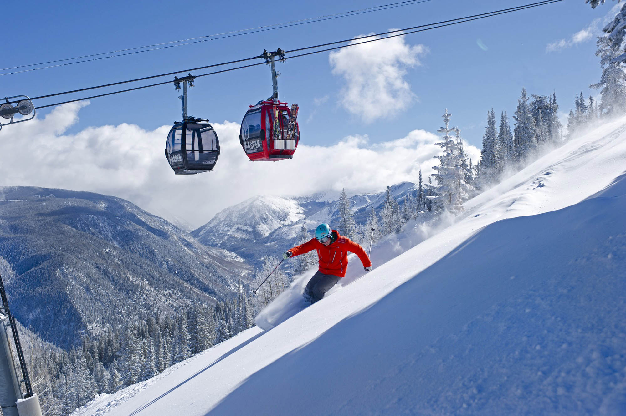 Esquí en Aspen Mountain en Aspen, Colorado