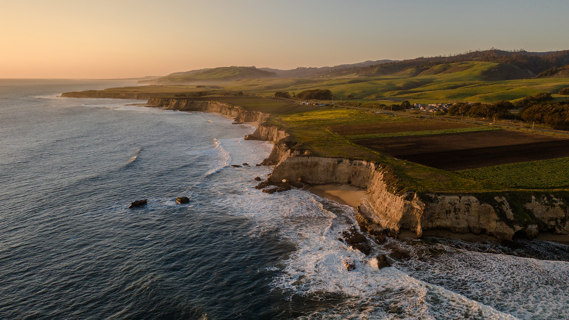 Davenport Bluffs en Santa Cruz, California
