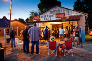 The historic Blue Front Café near Yazoo City, Mississippi