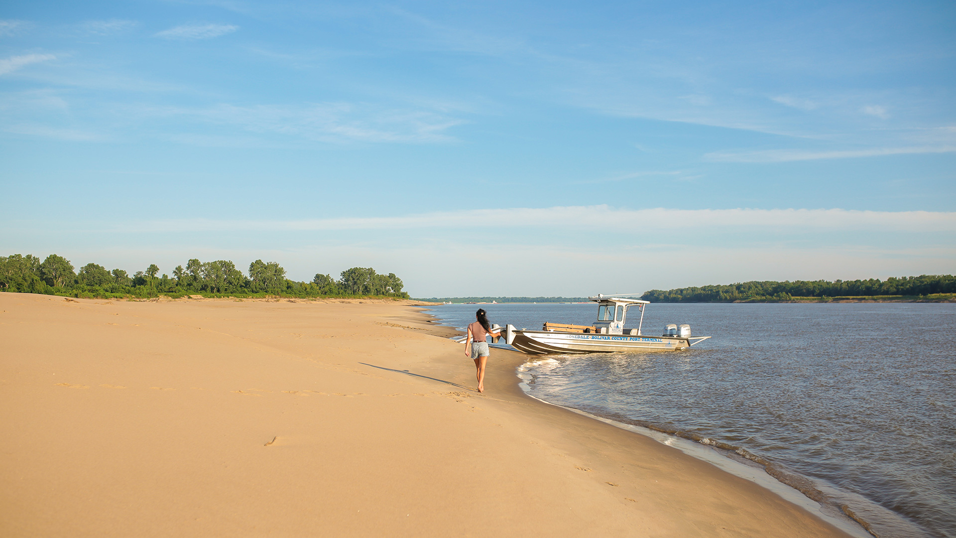 Fare un giro in barca al Great River Road State Park a Rosedale, Mississippi