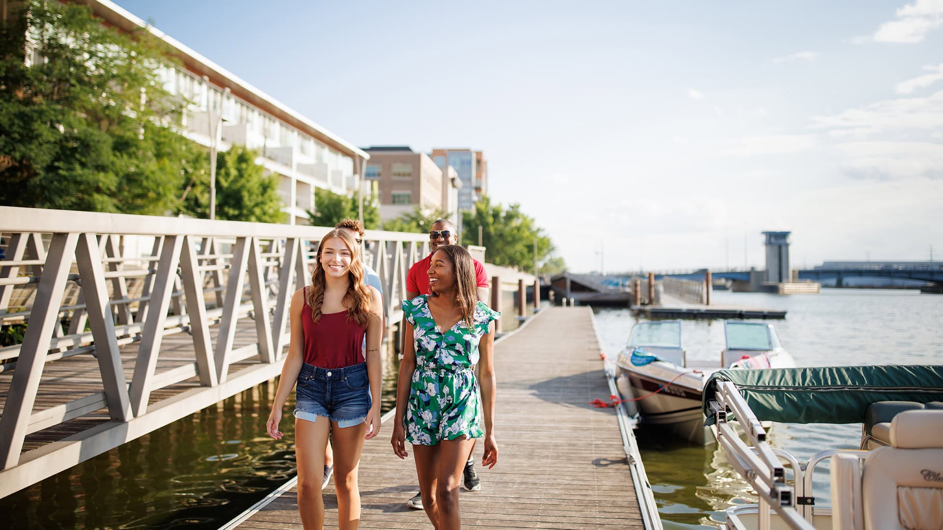 Passeggiando lungo il lungomare a Green Bay, Wisconsin