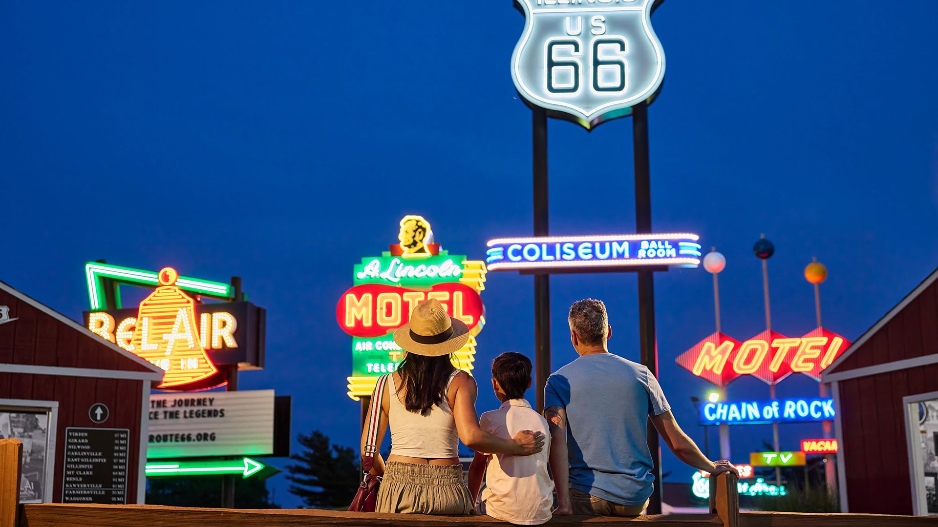 Parque de Neón Route 66 Legends en Springfield, Illinois