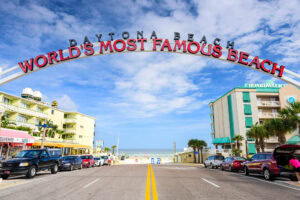 “World’s Most Famous Beach” archway in Daytona Beach, Florida