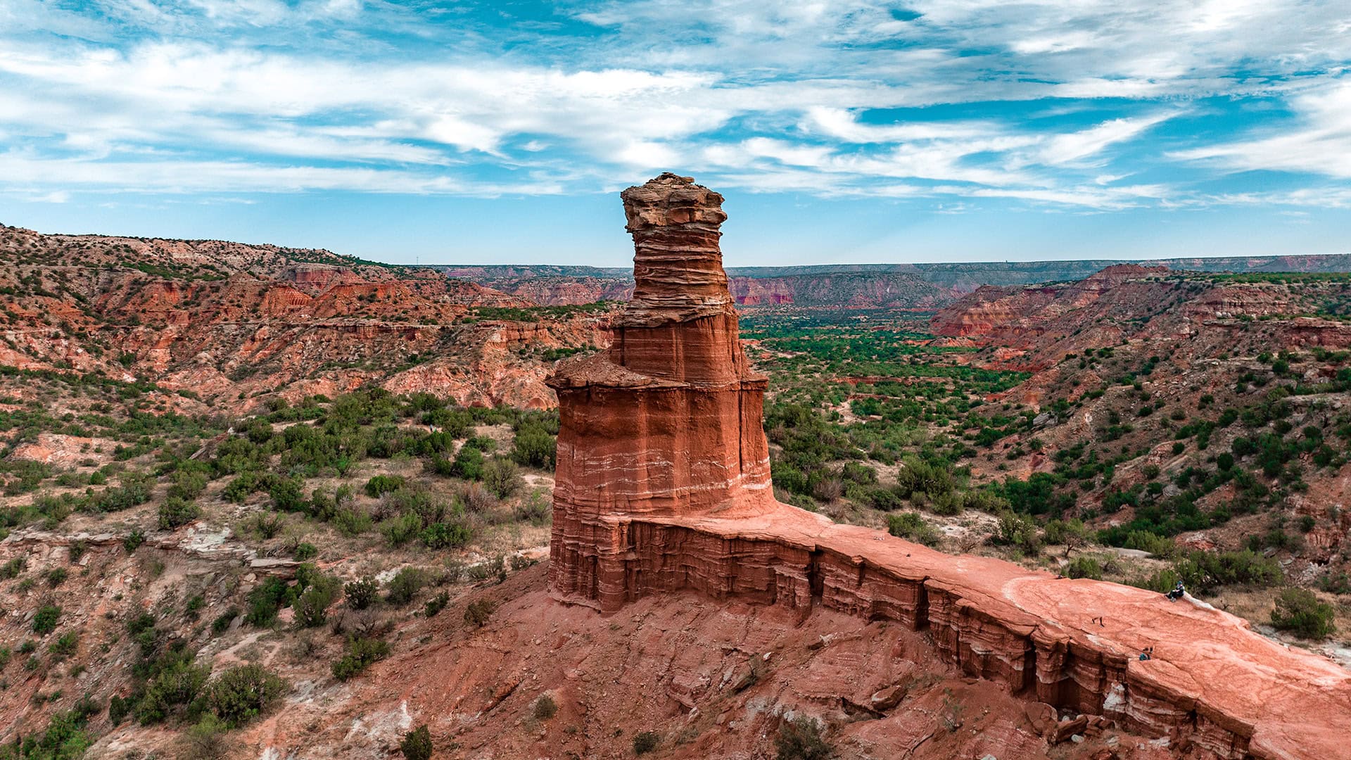 Die Felsformation Lighthouse im Palo Duro Canyon state park nahe Amarillo, Texas; Foto: Lawrence Pereira