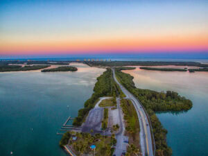 Aerial view of Fort Pierce, Florida