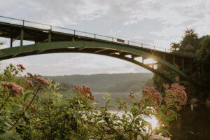 Historic bridge over the Delaware River in Narrowsburg, New York