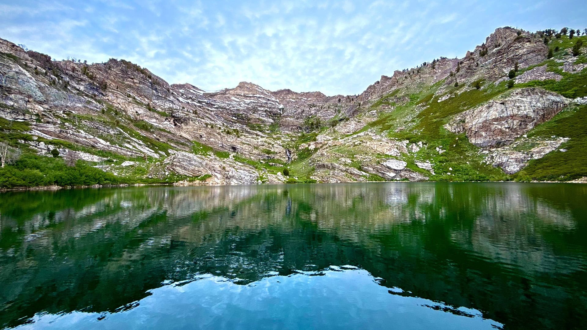 네바다주 Elko 카운티의 Angel Lake; 제공: Visit Nevada